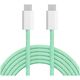 Kabel USB typu C - USB typu C 100 W 1 m zielony Kruger&amp|Matz Basic