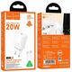 HOCO ładowarka sieciowa Typ C + kabel Typ C do Typ C PD QC 20W N60 biała