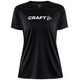 Damska koszulka Craft CORE UNIFY LOGO TEE W czarny rozmiar S