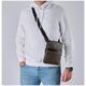 Guess, Vezzola, Flat Top Zip, Textile Crossbody Bag, Brown, For Men For Men