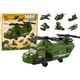 LeanToys Zestaw Klocków Helikopter Wojskowy Militarny Zielony 1000 El