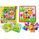 LeanToys Puzzle Obrazkowe Kolorowe Przyciski Do Uzupełniania 12 Obrazków