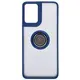 Bizon Case Hybrid Ring Motorola Moto G04 / G24 / G24 Power smoky with a dark blue frame