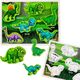 Układanka Drewniana Dinozaury Puzzle Kształty Plansza 12El