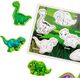 Układanka Drewniana Dinozaury Puzzle Kształty Plansza 12El