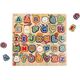 bo. Educational wooden puzzle "Alphabet and animals" (In Latvian lang.)