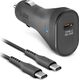 Kabel USB XXX_sbs (SBS Mobile) SBS PD KFZ-Ladegerät 25W USB-C + USB-C Kabel 1m