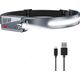 Latarka czołowa Hurtel Latarka czołowa czołówka LED z czujnikiem ruchu IPX4 USB-C 1200 mAh czarna Latarka czołowa czołówka LED z czujnikiem ruchu IPX4 USB-C 1200 mAh czarna