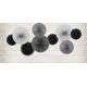 Party Deco Rozety dekoracyjne papierowe Black&White, mix, 5 szt. uniwersalny