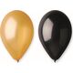 GoDan Balony Beauty&Charm, 3 złote, 2 czarne, 12"