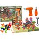 LeanToys Klocki Puzzle Konstrukcyjne 3D DIY Dinozaury Rozkręcanie Wiertarka