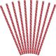 Party Deco Słomki papierowe do picia w kropki, czerwone, 19,5cm, 10 szt. uniwersalny