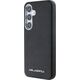 Karl Lagerfeld Saffiano Full Wrapped Elongated Metal Logo MagSafe Case for Samsung Galaxy S25 Black