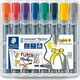 Staedtler STAEDTLER Lumocolor Flipchart-Marker 356/356B, 8er Etui nachfüllbar, DRY SAFE, auswaschbar, blockierte Spitze, - 1 Stück (356 SWP8)