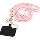 Hello Kitty Patch & Kitty Head Charm Universal Phone Lanyard Pink