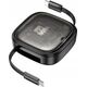 HOCO kabel All-in-one zwijany w zestawie z wymiennymi końcówkami PD 3A 60W U140 0,95 m czarny