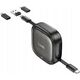 HOCO kabel All-in-one zwijany w zestawie z wymiennymi końcówkami PD 3A 60W U140 0,95 m czarny