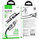 HOCO kabel All-in-one USB A / Typ C do Typ C / LED Light 3A 60W U138 1,2 m czarny