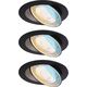 Zestaw opraw do wbudowania AUMUS LED 3-STEP DIM 3X5W 700lm 105mm 2700K-6500K IP20 230V czarny matowy / aluminium