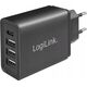 LogiLink PA0221  adapter gniazda USB (3 x USB-A, 1 x USB-C) 27 W do smartfonów/tabletów/e-booków itp.  zabezpieczenie przed przeciążeniem, przegrza