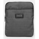 Guess, Dan, Flat Top Zip, Textile Crossbody Bag, Grey, 19 x 23 x 2.5 cm, For Men For Men