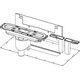 TECEdrainprofile drain, vertical, DN50 outlet, 673003