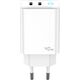 Ładowarka Jellico JELLICO ładowarka sieciowa EU19 GaN PD 40W 2xUSB-C Biały   Kabel 2x USB - C