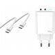 Ładowarka Jellico JELLICO ładowarka sieciowa EU19 GaN PD 40W 2xUSB-C Biały   Kabel 2x USB - C