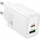 HOCO ładowarka sieciowa USB A + Typ C PD QC3.0 3A 20W N61 biała