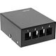 InLine InLine® Desktop Consolidation Point Box 4x Keystone RJ45, metal, black RAL9005