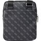 Guess, Dan, Flat Top Zip, Textile Crossbody Bag, Black, For Men For Men