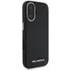 Karl Lagerfeld Saffiano Full Wrapped Elongated Metal Logo MagSafe Apple iPhone 16 black