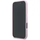 Karl Lagerfeld Saffiano Full Wrapped Elongated Metal Logo MagSafe Apple iPhone 16 Pro pink