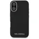 Karl Lagerfeld Saffiano Full Wrapped Elongated Metal Logo MagSafe Apple iPhone 16 black