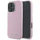 Karl Lagerfeld Saffiano Full Wrapped Elongated Metal Logo MagSafe Apple iPhone 16 Pro pink