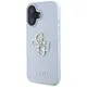Guess Grained Big 4G Logo Small Classic Logo Apple iPhone 16 blue