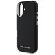 Karl Lagerfeld Saffiano Full Wrapped Elongated Metal Logo MagSafe Apple iPhone 16 black