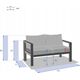 DLGTP Sofa ogrodowa aluminiowa EVASION
