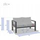 DLGTP Sofa ogrodowa aluminiowa EVASION