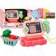 LeanToys Kasa Fiskalna Nauka Liczenia Monety Koszyk Światła Dźwięki Różowa
