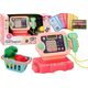 LeanToys Kasa Fiskalna Nauka Liczenia Monety Koszyk Światła Dźwięki Różowa