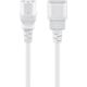 Kabel zasilający Goobay Goobay Power Cable C14 to C13. White. 0.5m