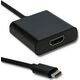 Kabel USB Qoltec USB-C - HDMI 0.23 m Czarny (50375)