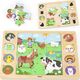 Viga Toys VIGA Drewniane Puzzle Odgadnij Po Cieniu - Farma Układanka 17 el.