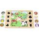 Viga Toys VIGA Drewniane Puzzle Odgadnij Po Cieniu - Farma Układanka 17 el.