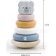 Viga Toys VIGA PolarB Zestaw Drewniana Piramidka + Przebijanka z Młoteczkiem Miś Polarny Montessori