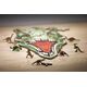 EcoWoodArt EWA Drewniane Puzzle 3D Klocki Układanka T-Rex