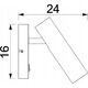 Kinkiet Luminex Luminex Axion 250 kinkiet lampa ścienna spot 1x8W GU10 szary/chrom