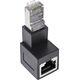 InLine InLine® patch cord adapter Cat.6A, RJ45 plug / socket, angled 90° downwards