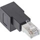 InLine InLine® patch cord adapter Cat.6A, RJ45 plug / socket, angled 90° downwards